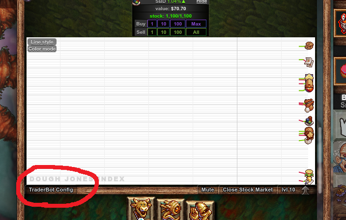 TraderBot config button